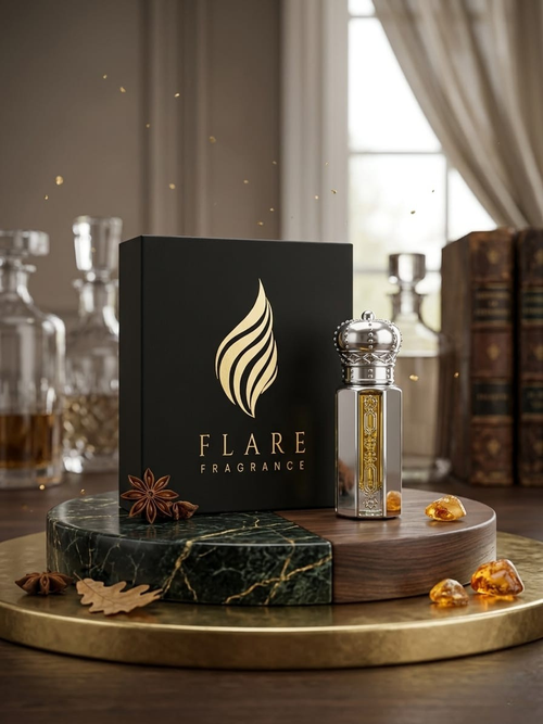 Black & Silver Concentrated Perfume Oil – Long-Lasting Alcohol-Free Luxury Attar (6ml)