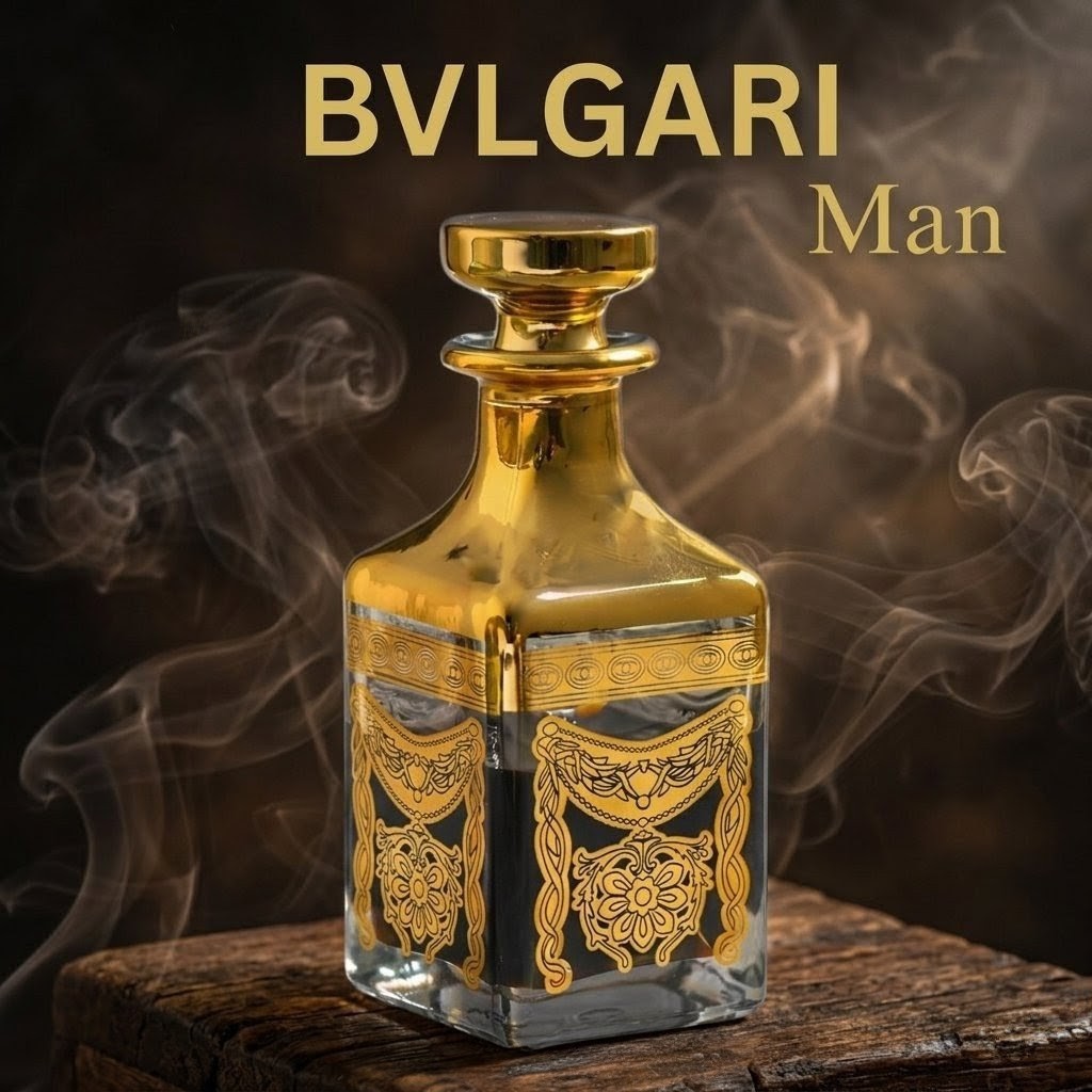 BVLGARI Man Luxury Gold Edition Fragrance - Ornate Collector's Decanter - Woody & Oriental Men's Cologne